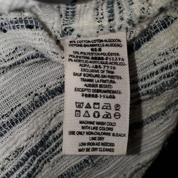 White & Grey Striped Rugged Top - Picture 6 of 7